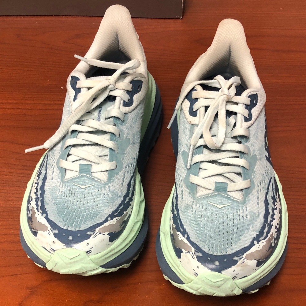 Hoka Women's Stinson 7 Light Blue/Mint Trail Running Shoes Sz 7.5b - Picture 4 of 7